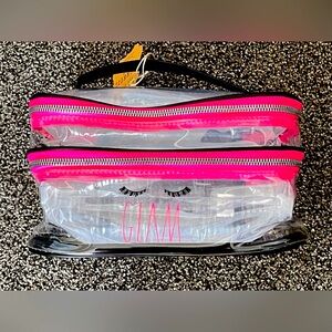 RAE DUNN GLAM Cosmetic Case. Two separate areas to put your goodies . New 💕
